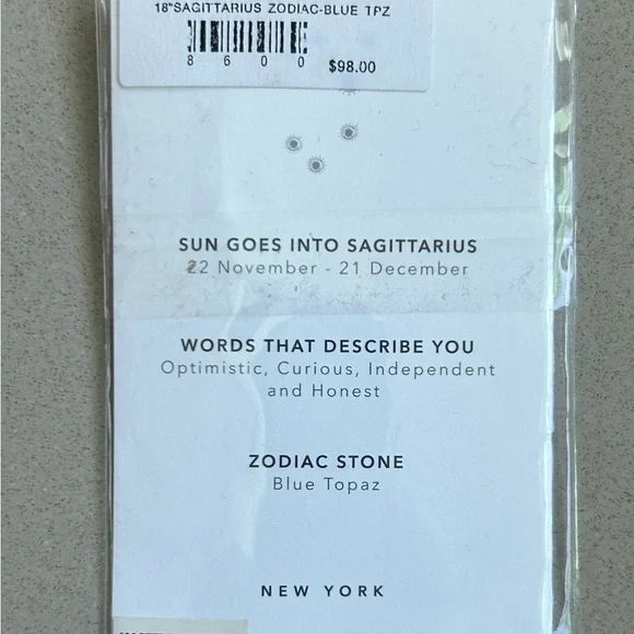 Satya Jewelry Zodiac Collection Sterling Silver Necklace. Sagittarius. - Picture 4 of 6